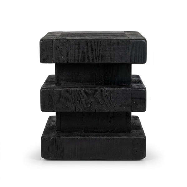 Reclaimed Black End Table
